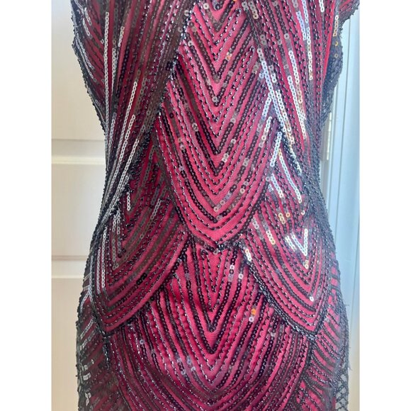 Fundaisy 1920s Flapper Sequin Dress with Fringe - Picture 6 of 10